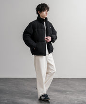 U.S. POLO ASSN. ユーエスポロアッスン オーバーサイズコーデュロイパファージャケット/ショート丈スタンドネックブルゾン/ロゴ刺繍中綿ジャケット 16593