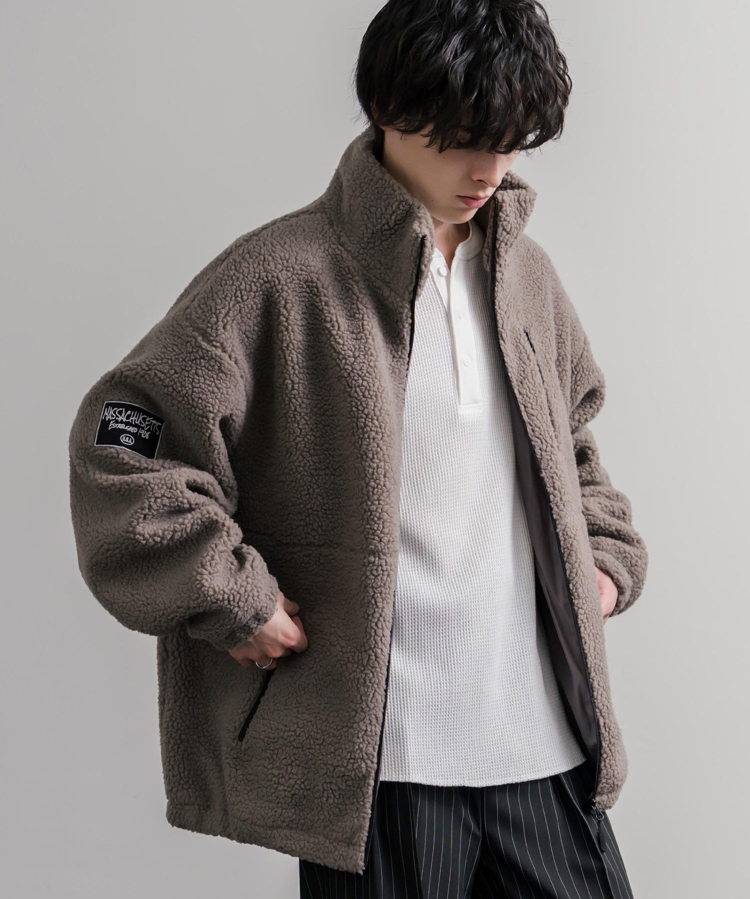 CONVERSE コンバース オーバーサイズシープボアスタンドカラージャケット 16594