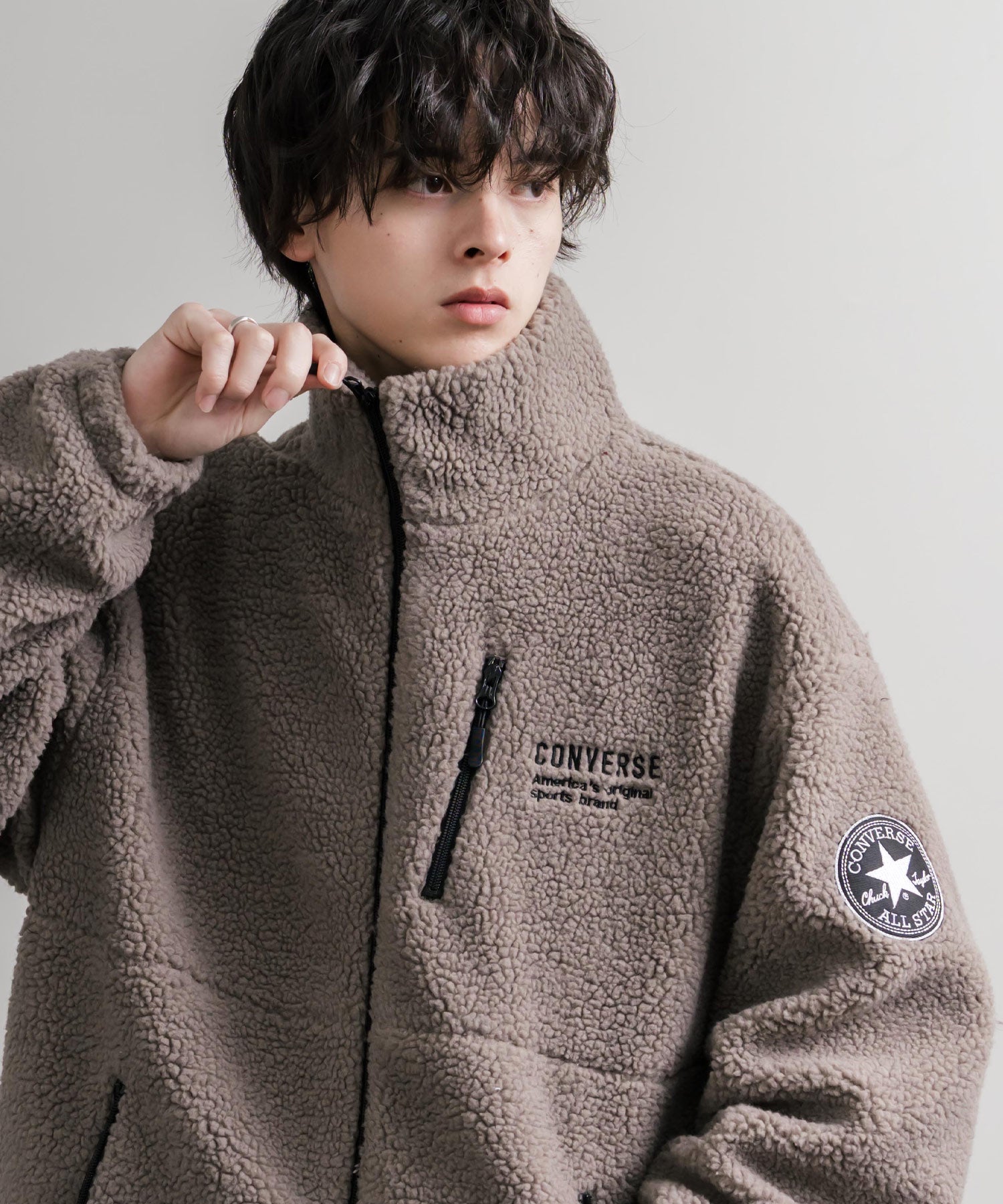 CONVERSE コンバース オーバーサイズシープボアスタンドカラージャケット 16594