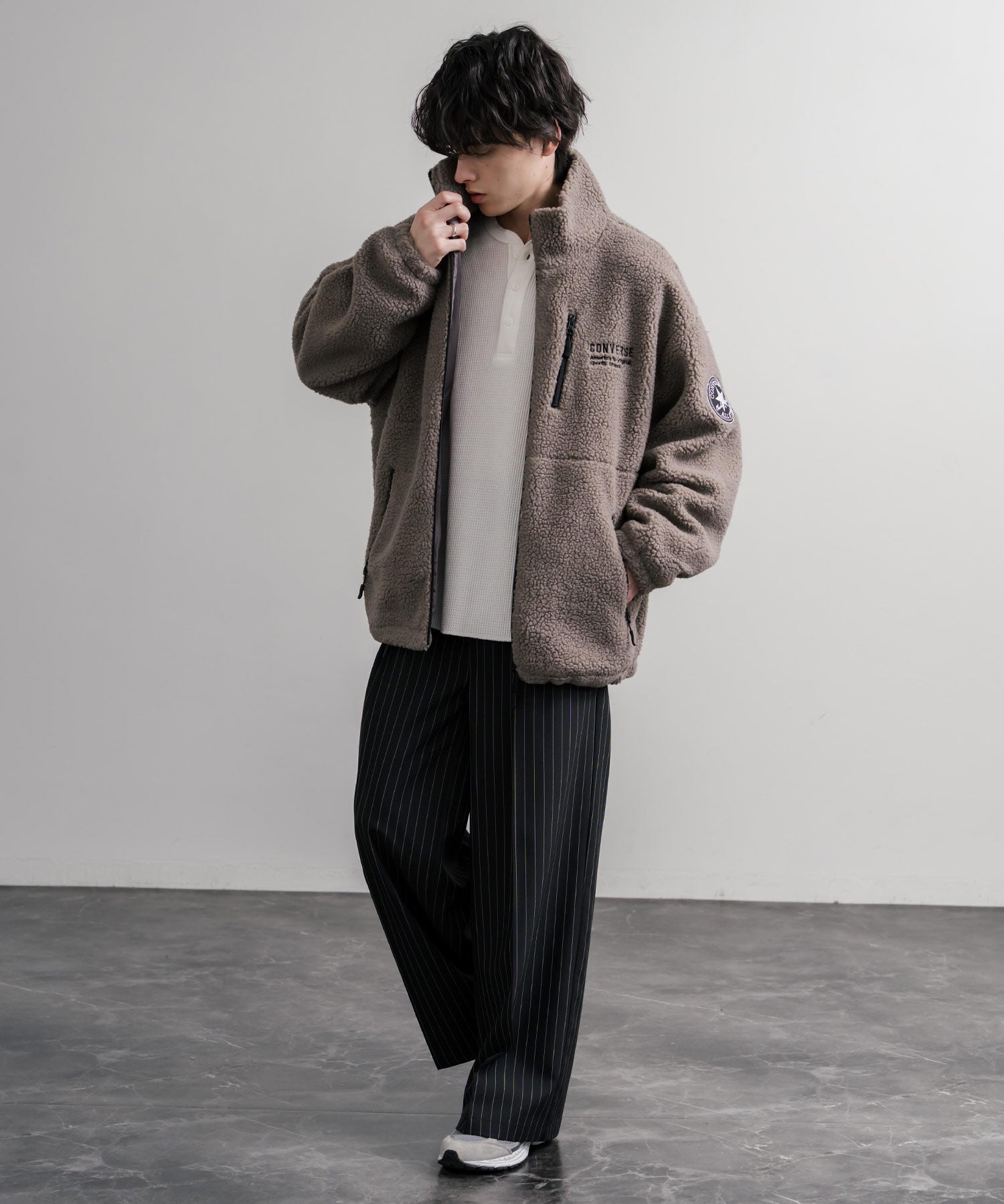 CONVERSE コンバース オーバーサイズシープボアスタンドカラージャケット 16594