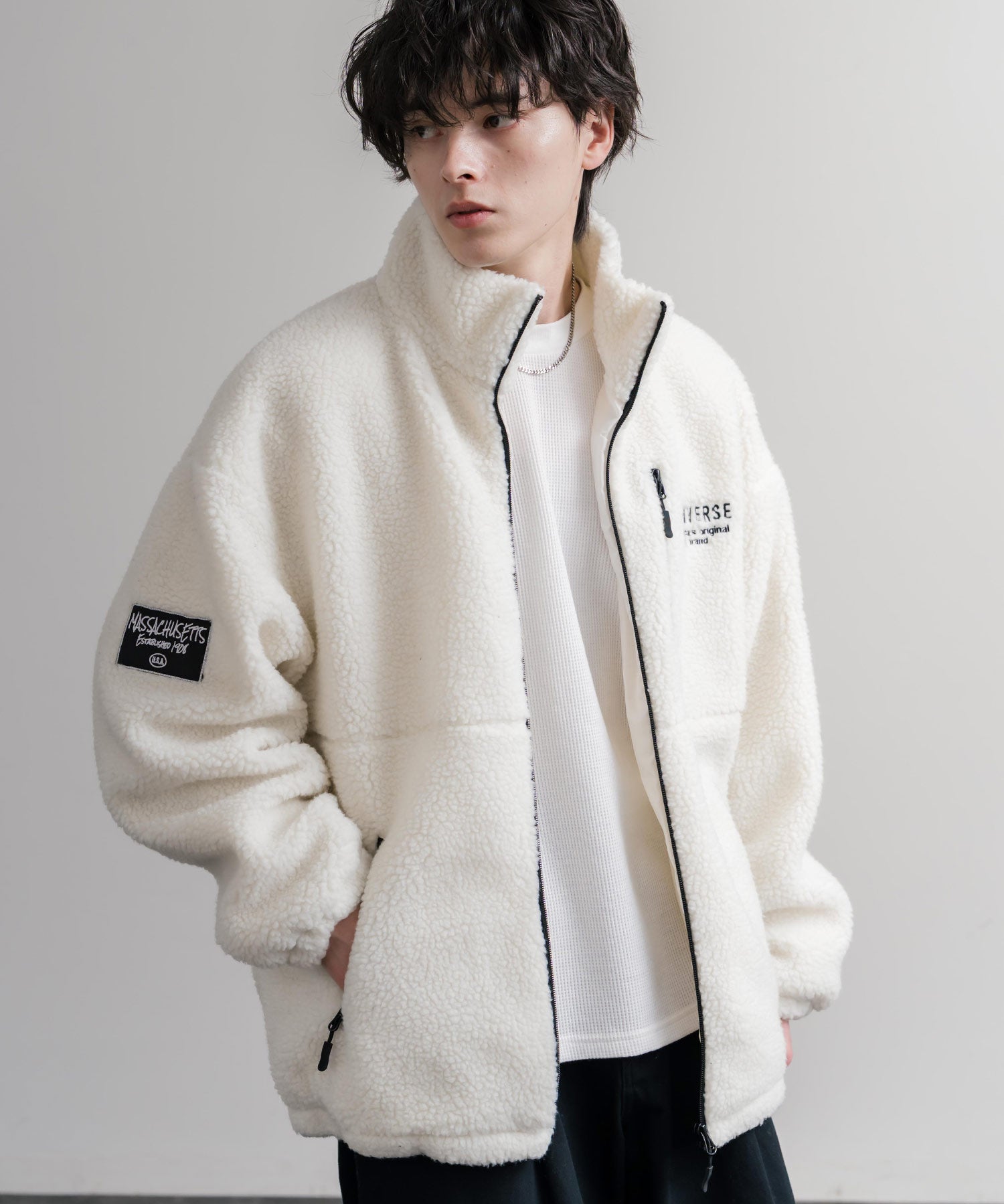 CONVERSE コンバース オーバーサイズシープボアスタンドカラージャケット 16594