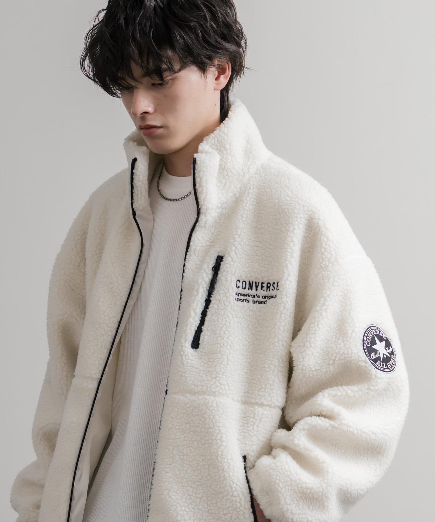 CONVERSE コンバース オーバーサイズシープボアスタンドカラージャケット 16594
