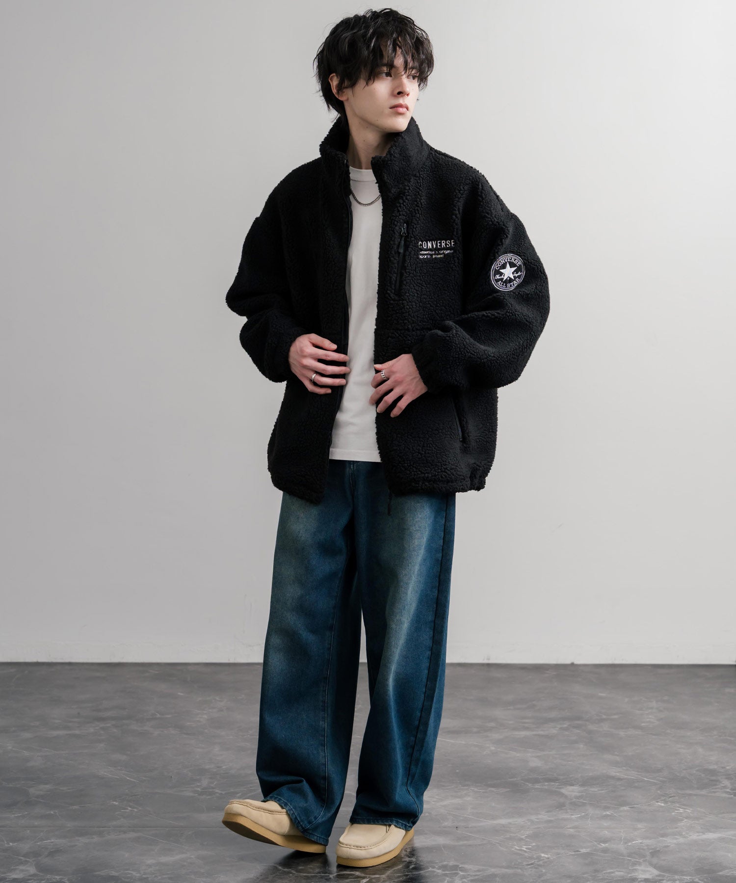 CONVERSE コンバース オーバーサイズシープボアスタンドカラージャケット 16594
