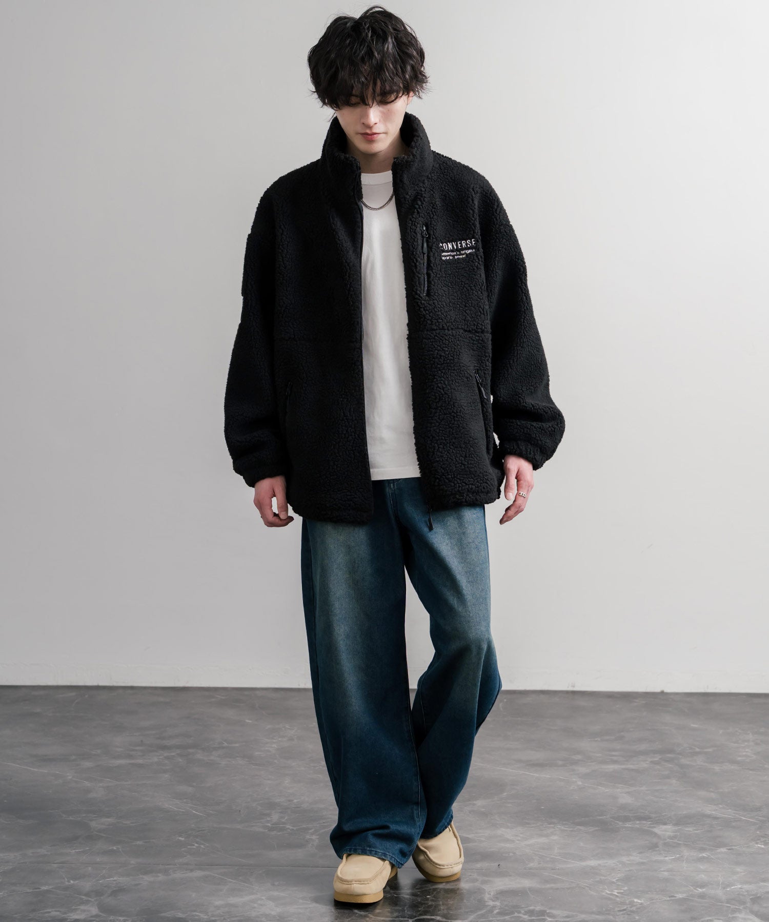 CONVERSE コンバース オーバーサイズシープボアスタンドカラージャケット 16594