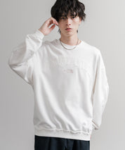 日本未展開モデル THE NORTH FACE ザ・ノースフェイス WHITE LABEL ホワイトレーベル EXPLORE SWEATSHIRTS アップリケ刺繍裏毛長袖スウェット/アーチロゴトレーナー 16595