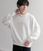 日本未展開モデル THE NORTH FACE ザ・ノースフェイス WHITE LABEL ホワイトレーベル EXPLORE SWEATSHIRTS アップリケ刺繍裏毛長袖スウェット/アーチロゴトレーナー 16595