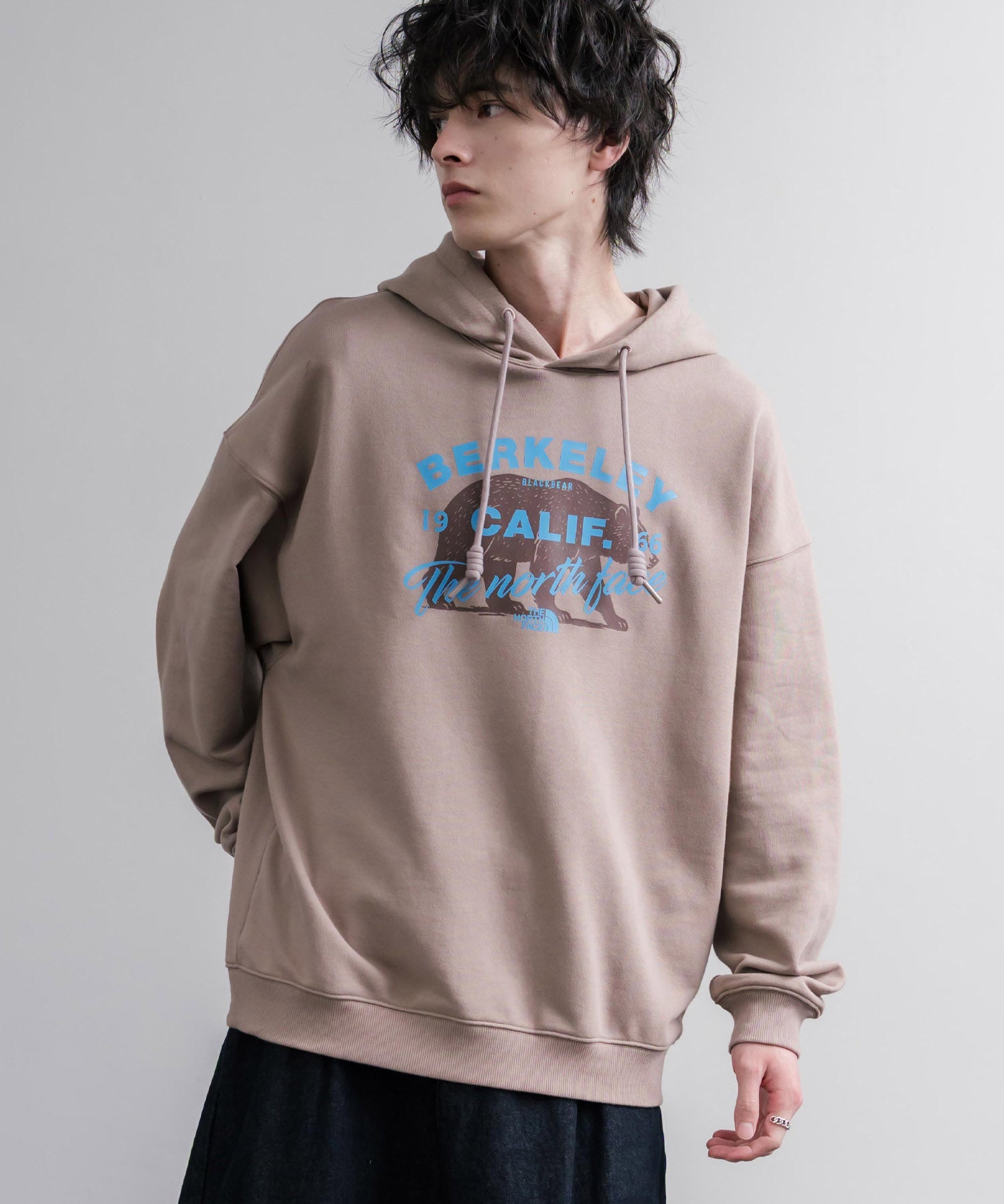 日本未展開モデル THE NORTH FACE ザ・ノースフェイス WHITE LABEL ホワイトレーベル BERKELEY HOODIE 裏毛アニマルプリントパーカー/フーディー 16610