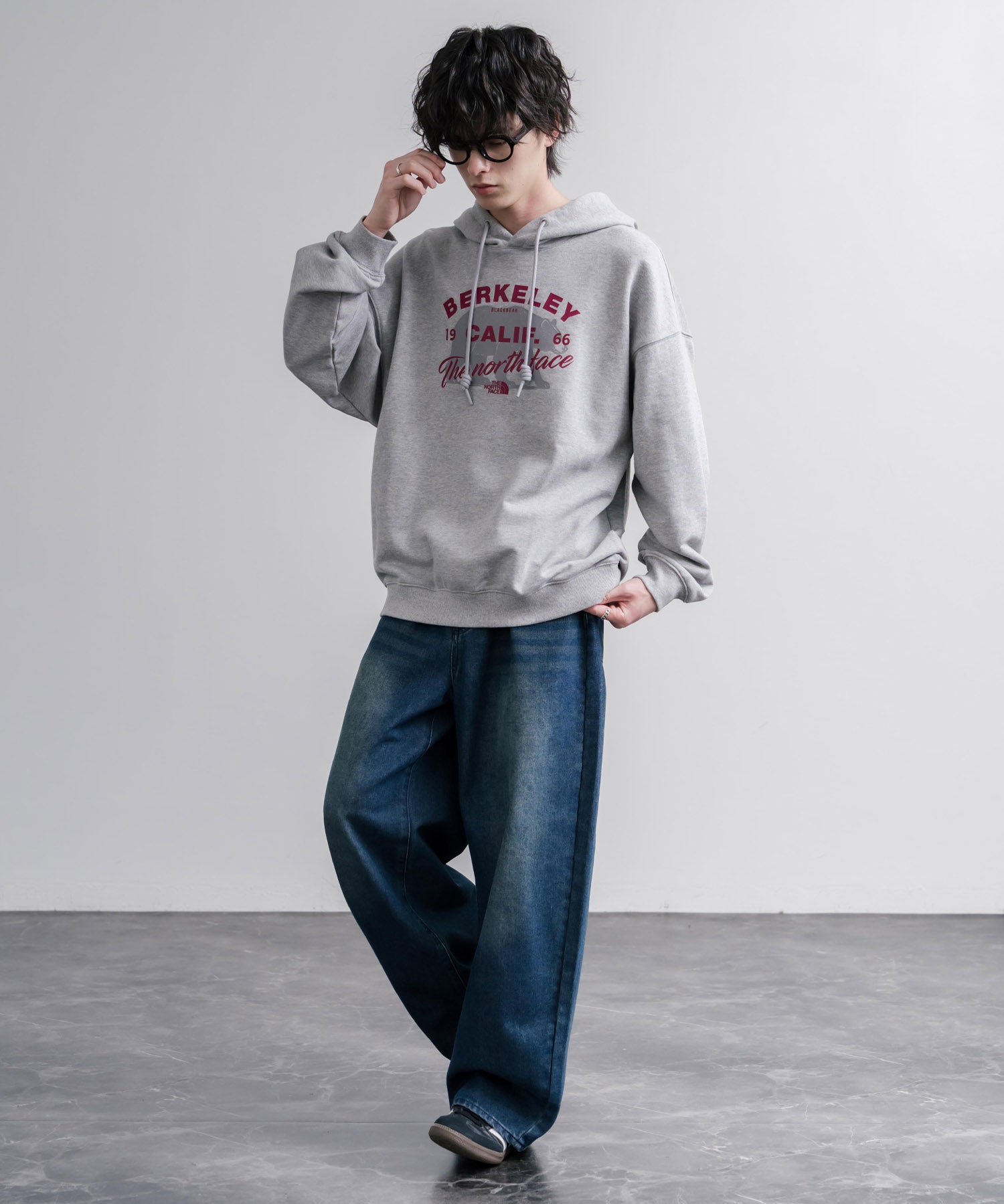 日本未展開モデル THE NORTH FACE ザ・ノースフェイス WHITE LABEL ホワイトレーベル BERKELEY HOODIE 裏毛アニマルプリントパーカー/フーディー 16610