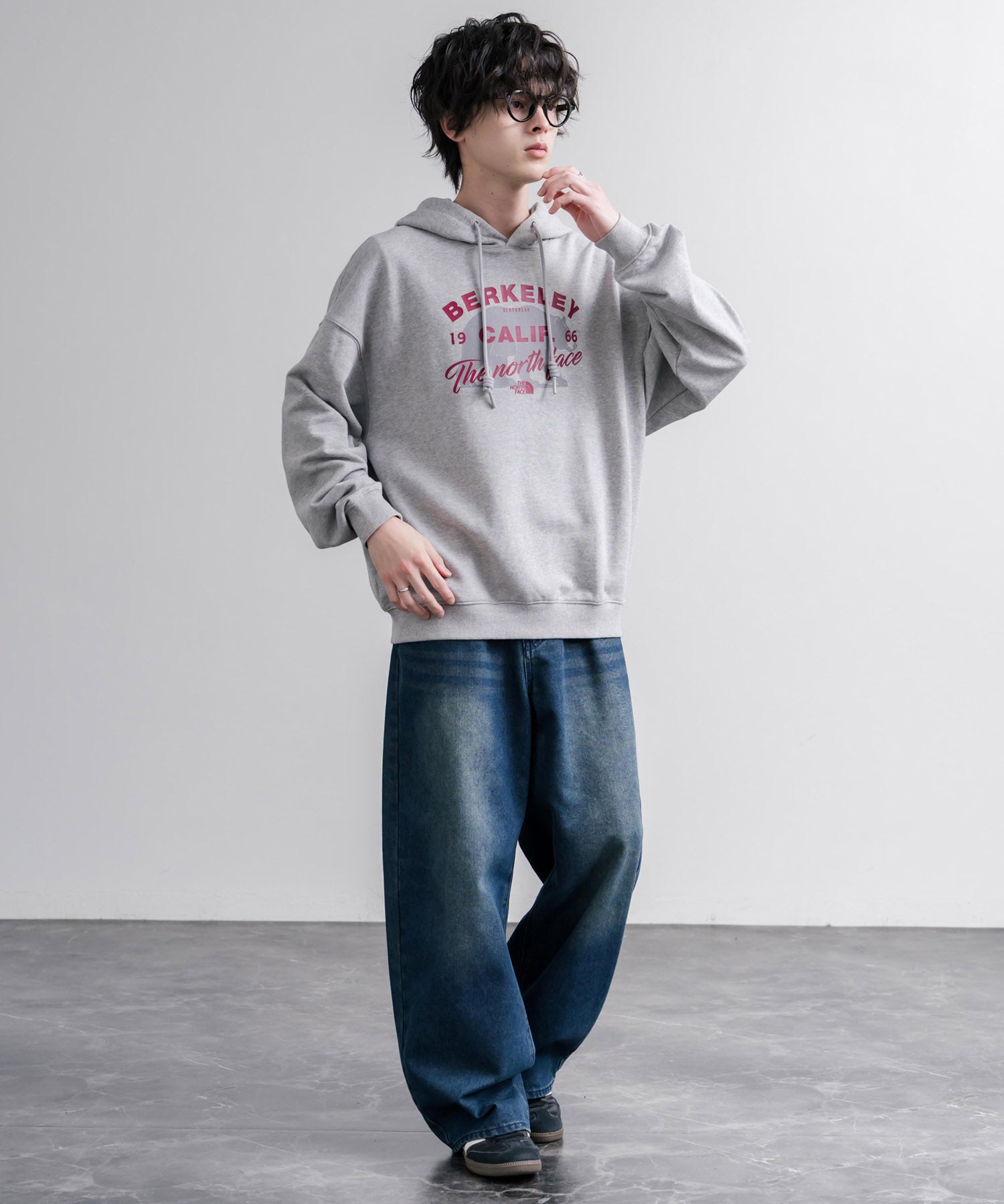日本未展開モデル THE NORTH FACE ザ・ノースフェイス WHITE LABEL ホワイトレーベル BERKELEY HOODIE 裏毛アニマルプリントパーカー/フーディー 16610