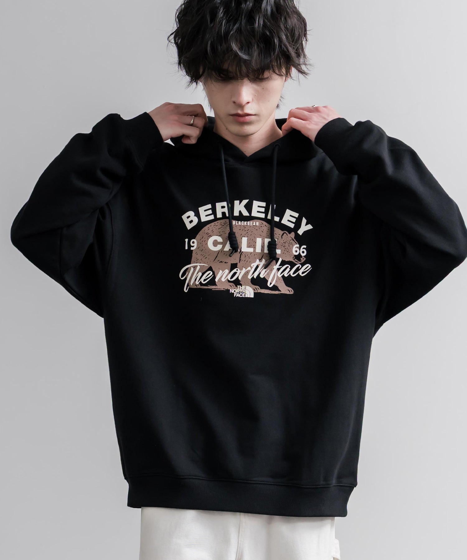 日本未展開モデル THE NORTH FACE ザ・ノースフェイス WHITE LABEL ホワイトレーベル BERKELEY HOODIE 裏毛アニマルプリントパーカー/フーディー 16610