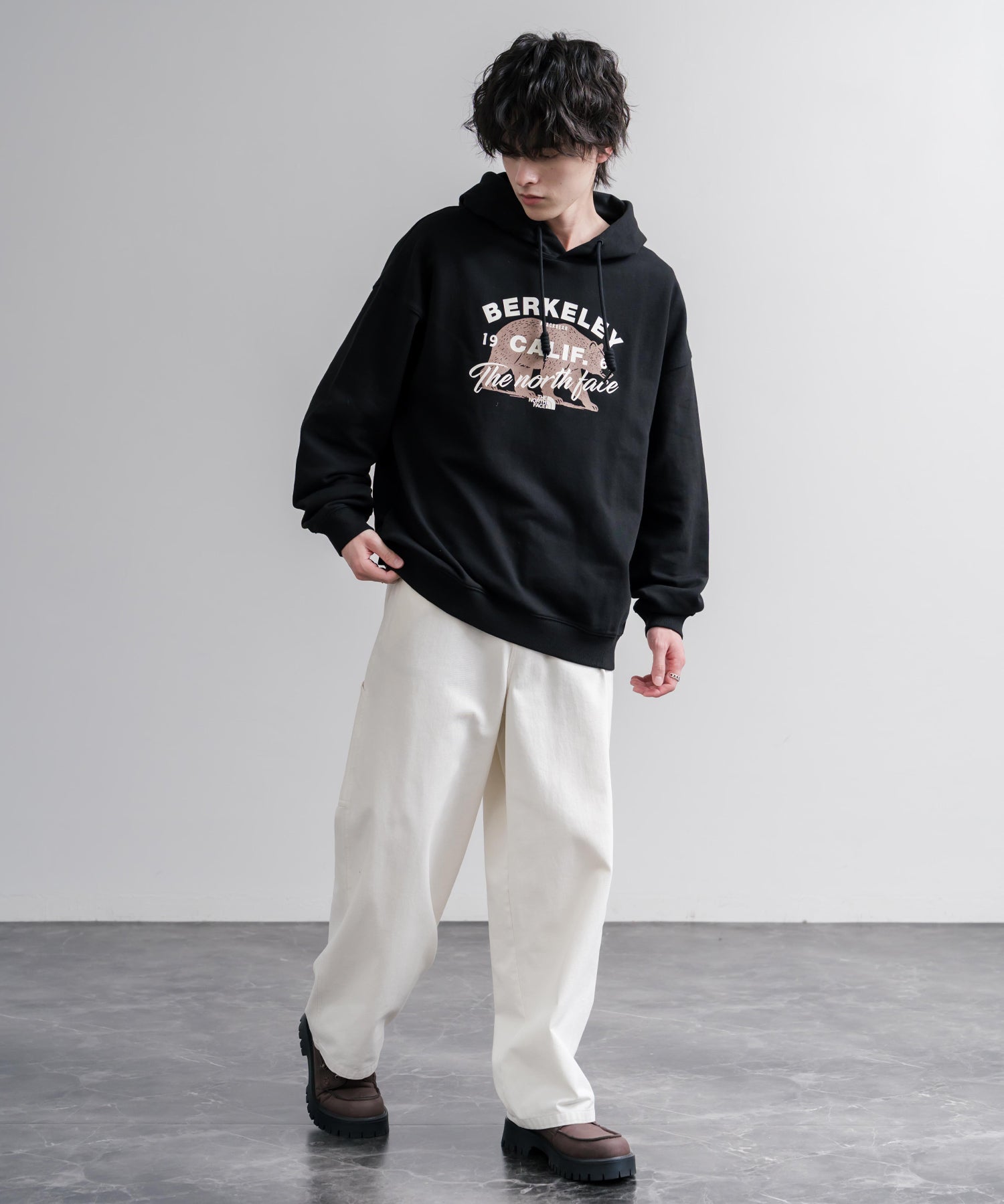 日本未展開モデル THE NORTH FACE ザ・ノースフェイス WHITE LABEL ホワイトレーベル BERKELEY HOODIE 裏毛アニマルプリントパーカー/フーディー 16610