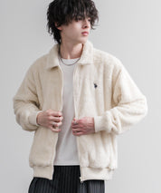 U.S. POLO ASSN. ユーエスポロアッスン オーバーサイズダブルフェイスボアフリースポロ襟フルジップジャケット 16644