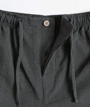 しじら織り甚平 上下セット 無地/ストライプ 14156