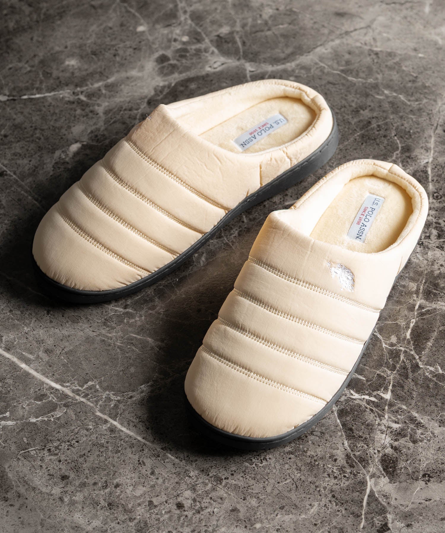 U.S. POLO ASSN. ユーエスポロアッスン ワンポイントロゴ無地/チェック/ストライプモックシューズ 14948