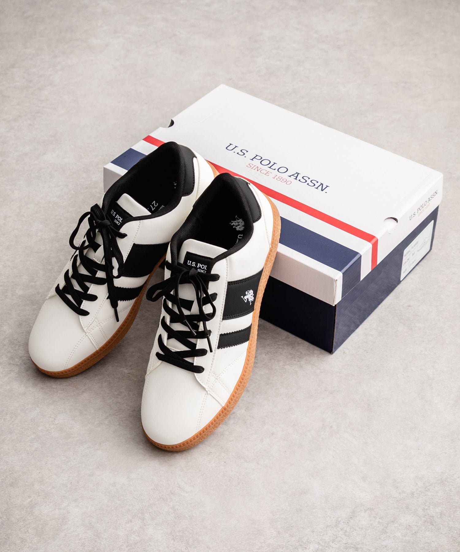 U.S.POLO ASSN. ユーエスポロアッスン ワンポイントロゴ厚底クラシックローカットスニーカー 14932