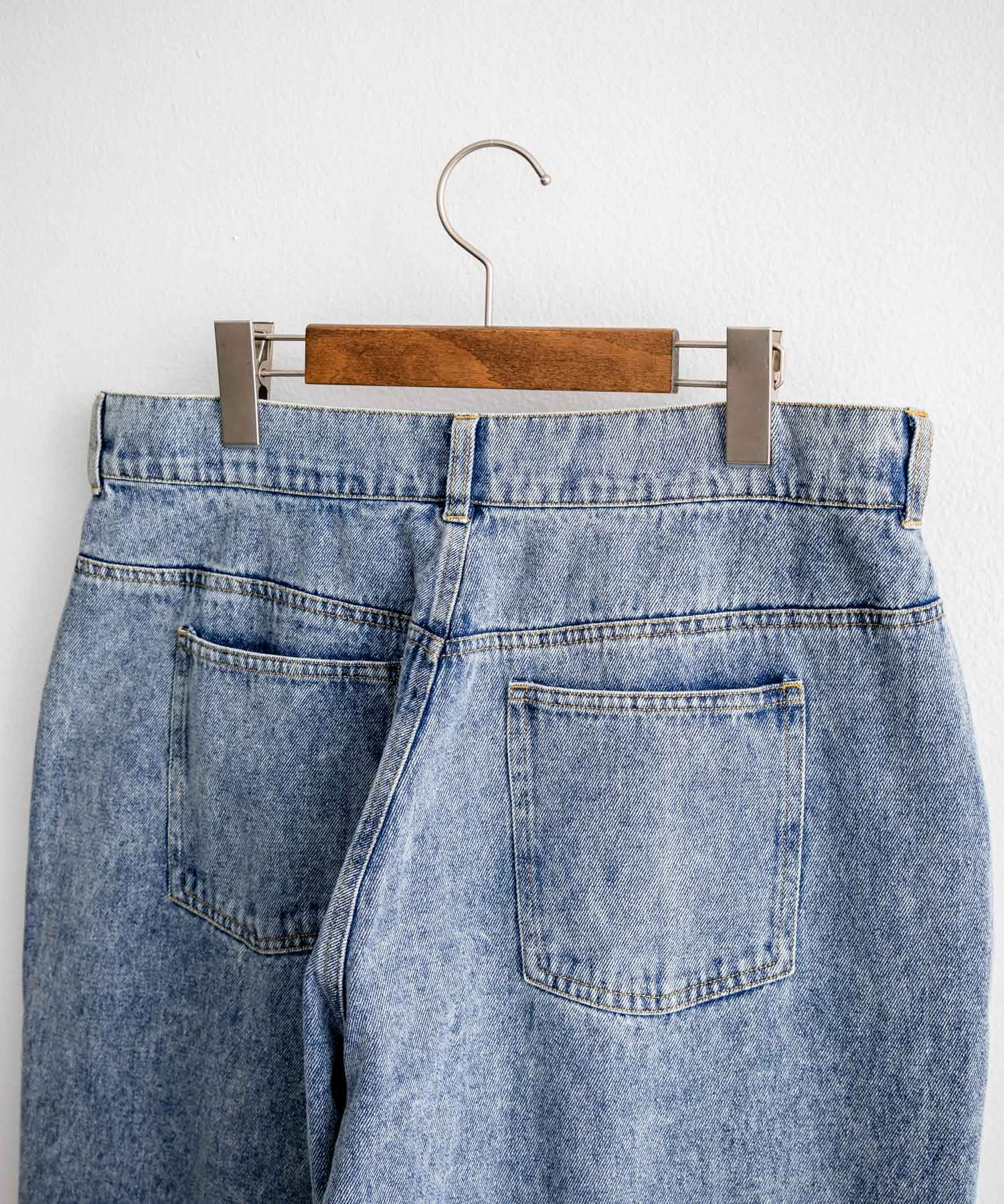 【セットアップ】オーバーサイズデニムジャケット＋ワイドパンツ