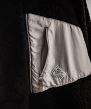 KRIFF MAYER クリフメイヤー 2WAY リバーシブルひっくりスタンドネックボアジャケット/ロゴ刺繍入りボアブルゾン 2514404 14796