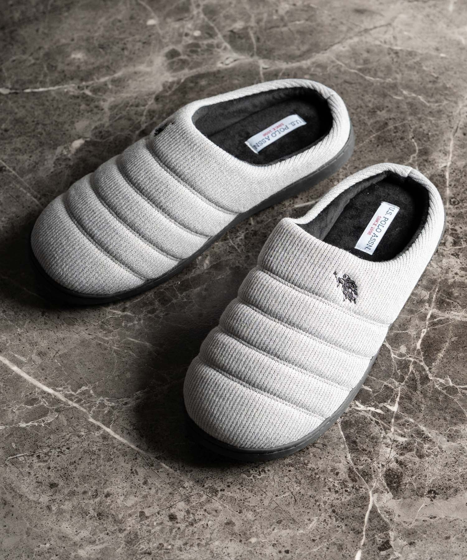U.S. POLO ASSN. ユーエスポロアッスン ワンポイントロゴ無地/チェック/ストライプモックシューズ 14948