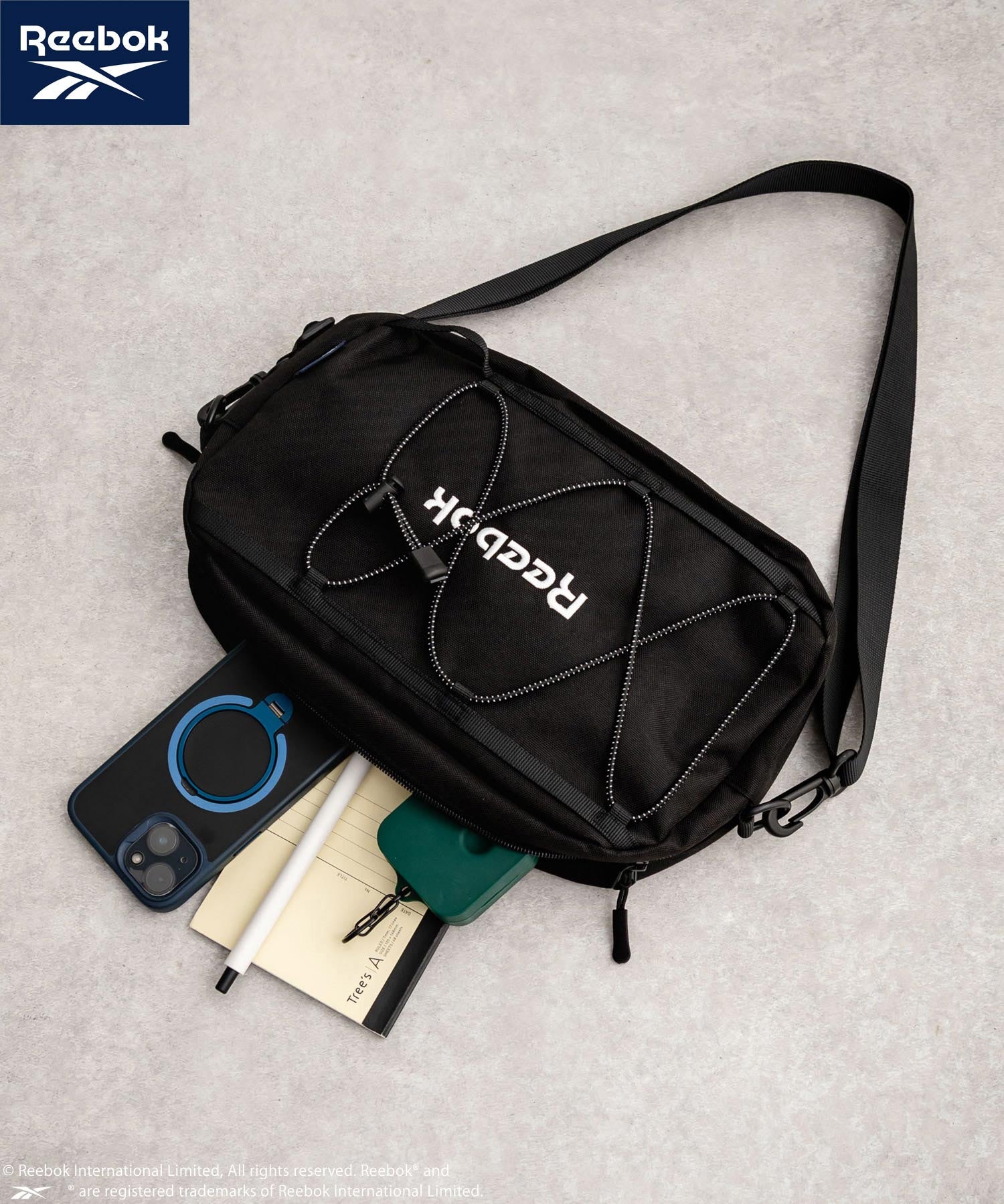 Reebok リーボック ショルダーバッグ付きバックパック/A4収納可能大容量リュック 14841