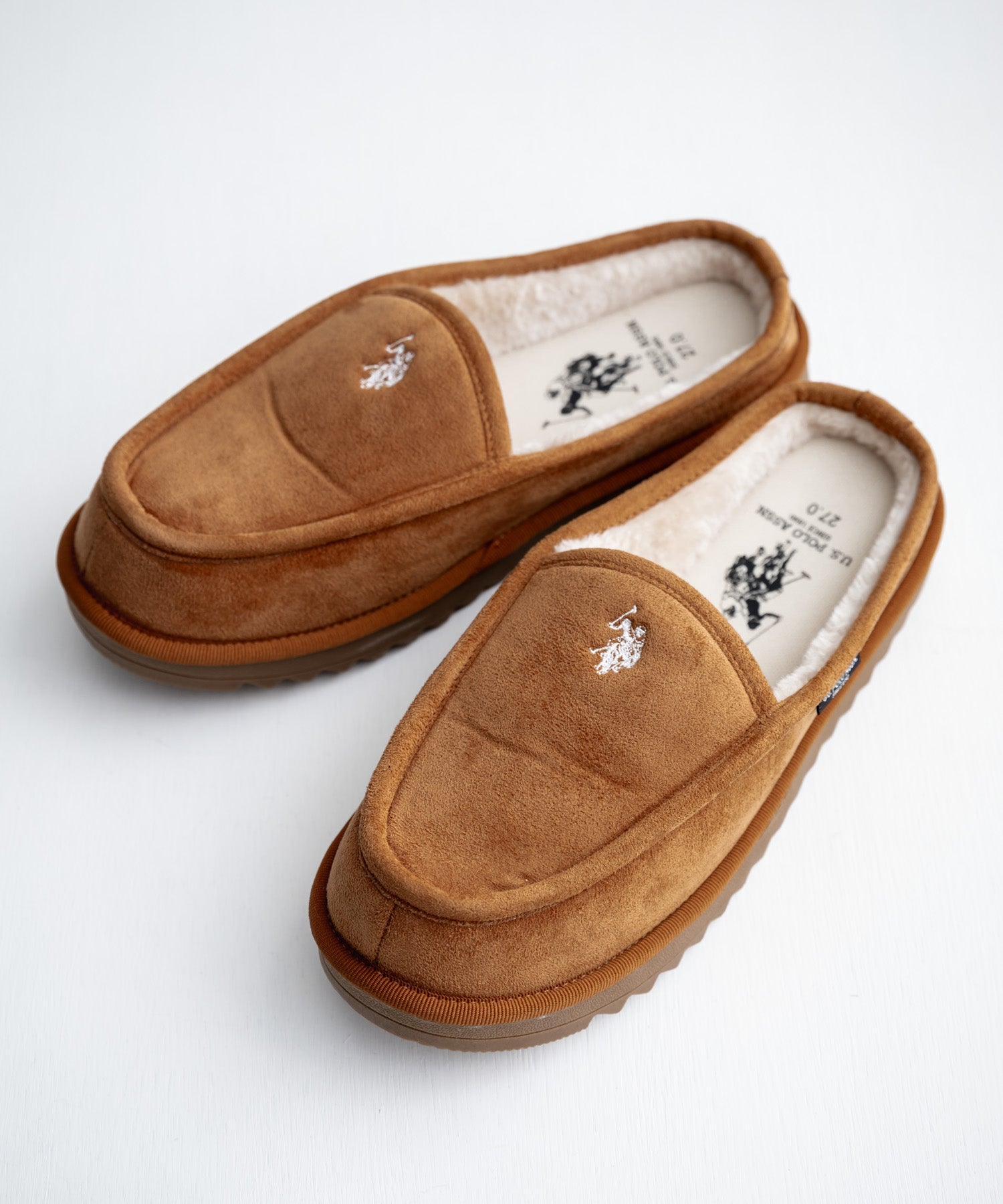 U.S. POLO ASSN. ユーエスポロアッスン ボアライニング スライドスリッポン/ワンポイントロゴボアローファー 16101