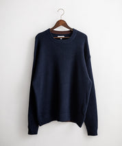 オーバーサイズ配色リブワッフルニットプルオーバーセーター	14546