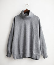 コットンタッチ裏起毛ドルマンスリーブハイネックトレーナースウェット 14983