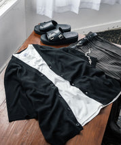 接触冷感 オーバーサイズVネックハイゲージ半袖サマーニットカーディガン 15472