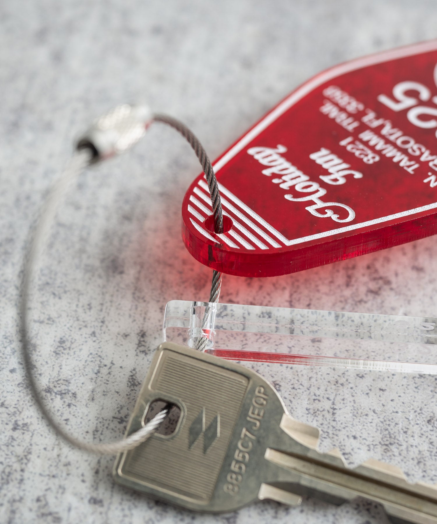 日本製 アクリルホテルキーリング ACRYLIC HOTEL KEY HOLDER(325) AW-1298-2 1938