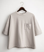Upscape Audience 日本製/国産VORTEX 8オンスMVS天竺グラスポケット付きハーフスリーブクロップドTシャツ AUD6654 15873