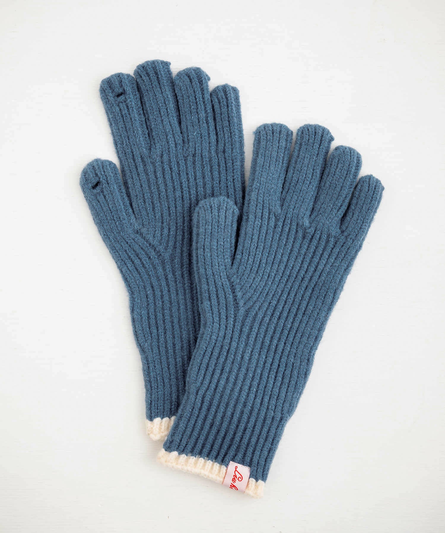 【スマホ/タッチパネル対応】ホールタッチリブニットライングローブ手袋 15255