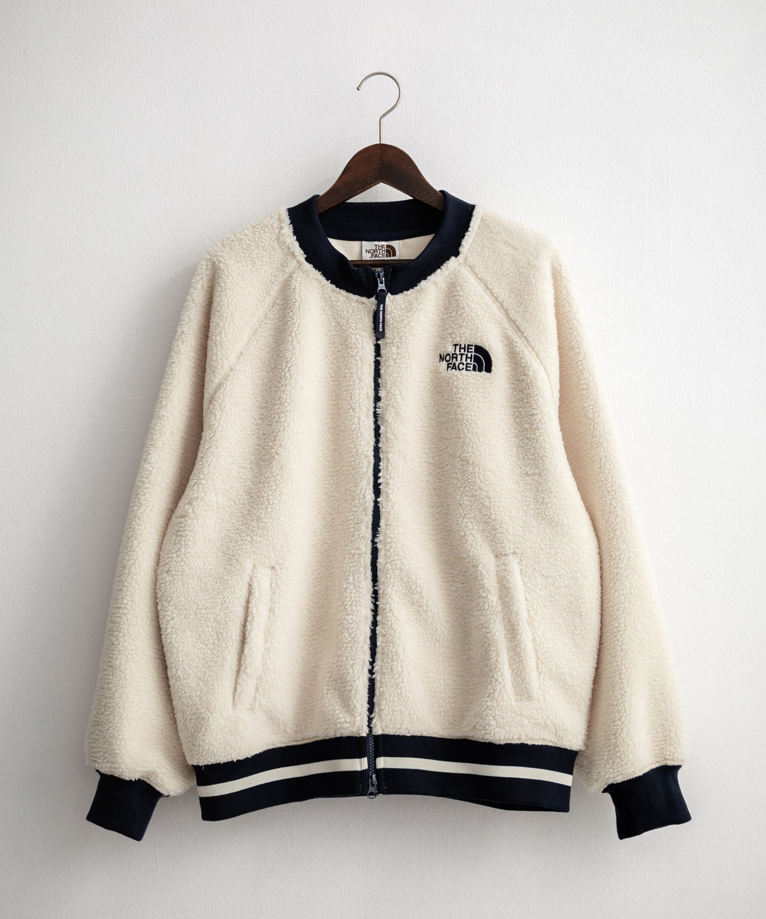 日本未展開モデル THE NORTH FACE ザ・ノースフェイス WHITE LABEL ホワイトレーベル VIVO FLEECE JACKET ロゴ刺繍シープボアフリースジャケット 15554