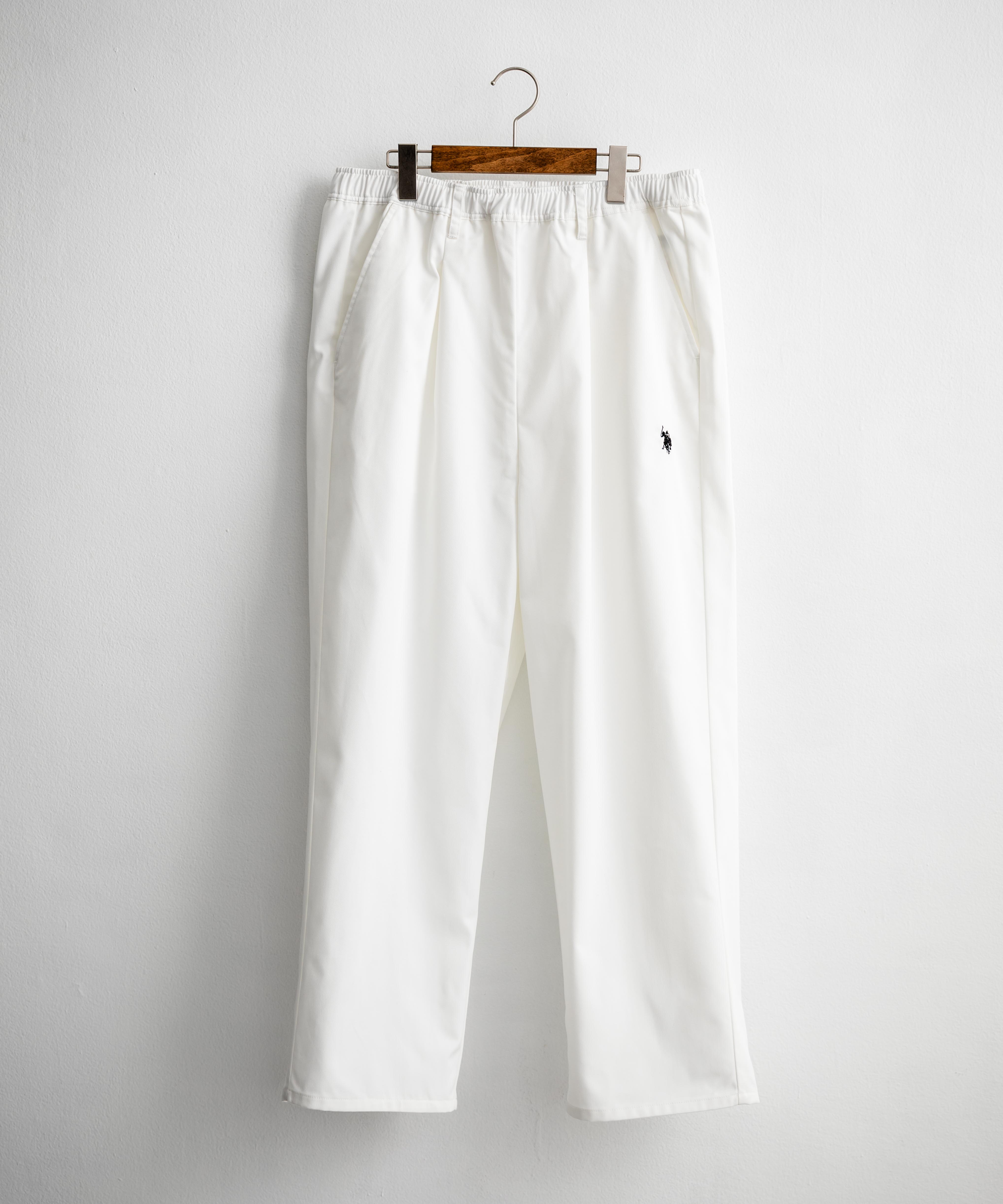 U.S. POLO ASSN. ユーエスポロアッスン 別注コラボ バルーンシルエット ロゴ刺繍ワンタックシェフパンツ 16042
