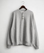 オーバーサイズ 裏毛ヘンリーネック長袖スウェット 15436 【セットアップ可能】