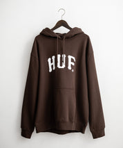 HUF ハフ ARCH P/O HOODIE オーバーサイズアーチロゴプリント裏起毛プルオーバーパーカー 15020