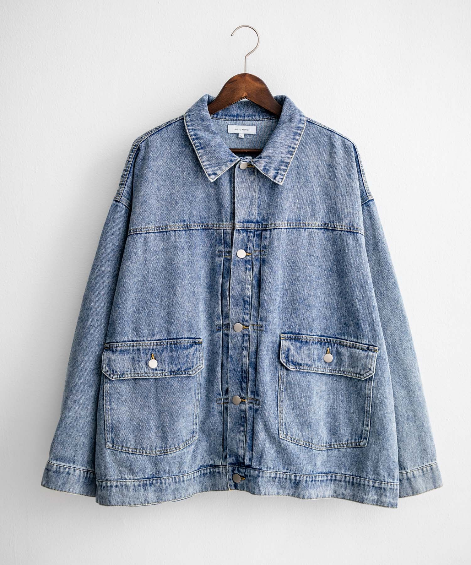 【セットアップ】オーバーサイズデニムジャケット＋ワイドパンツ