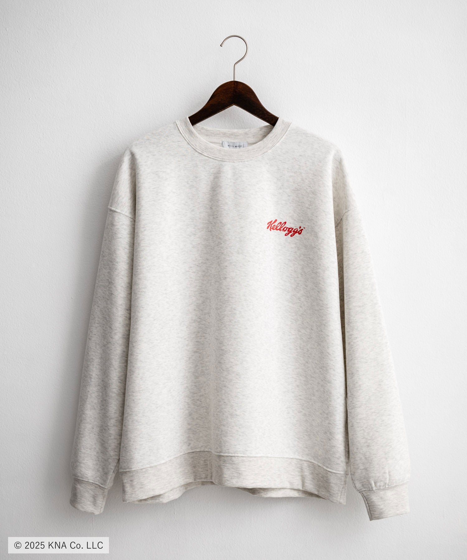 Kellogg's 別注コラボ オーバーサイズヴィンテージライクグラフィックプリント裏起毛スウェットトレーナー 15117