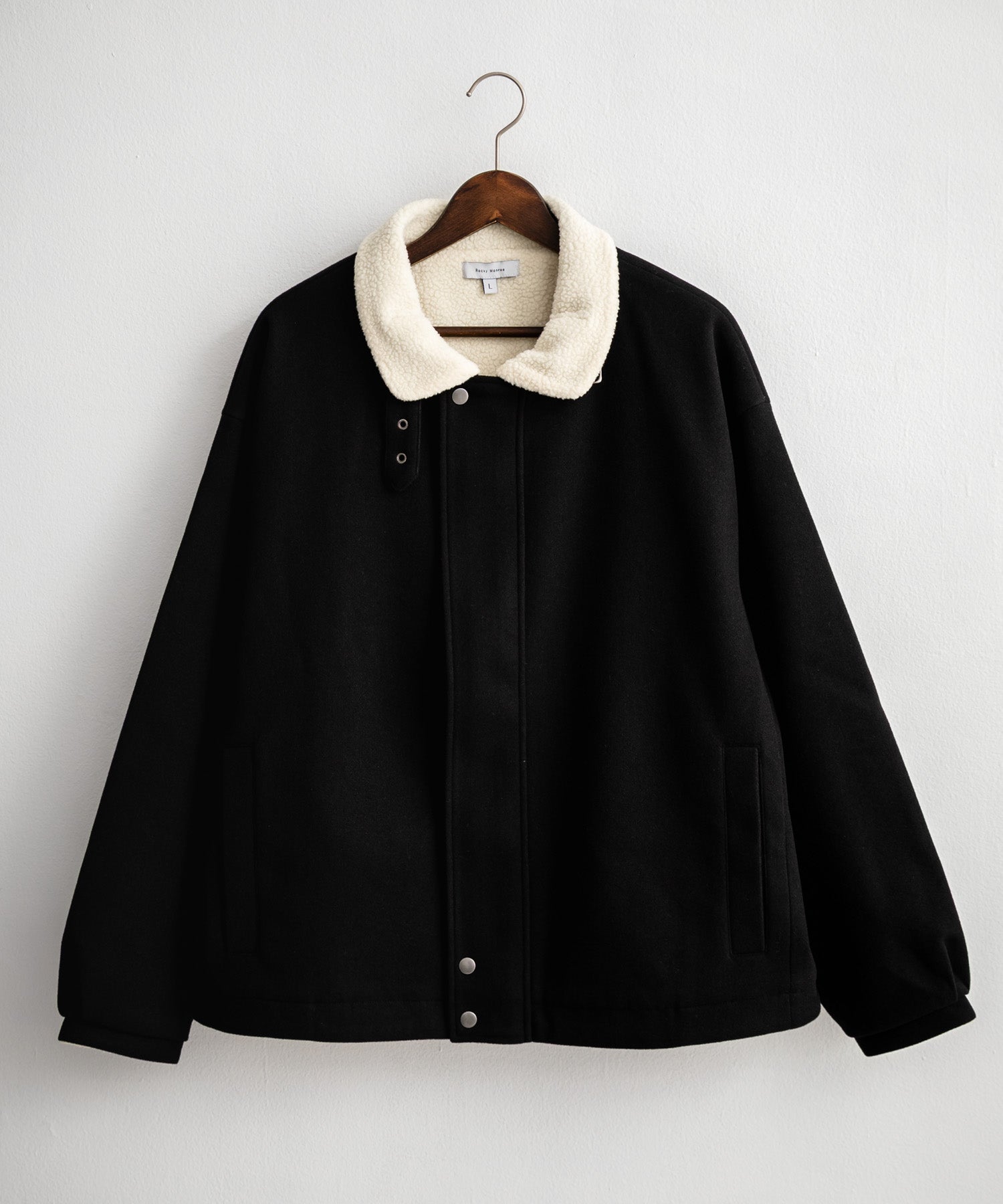 オーバーサイズ 裏ボアメルトン2WAYショートジャケット/ベルト