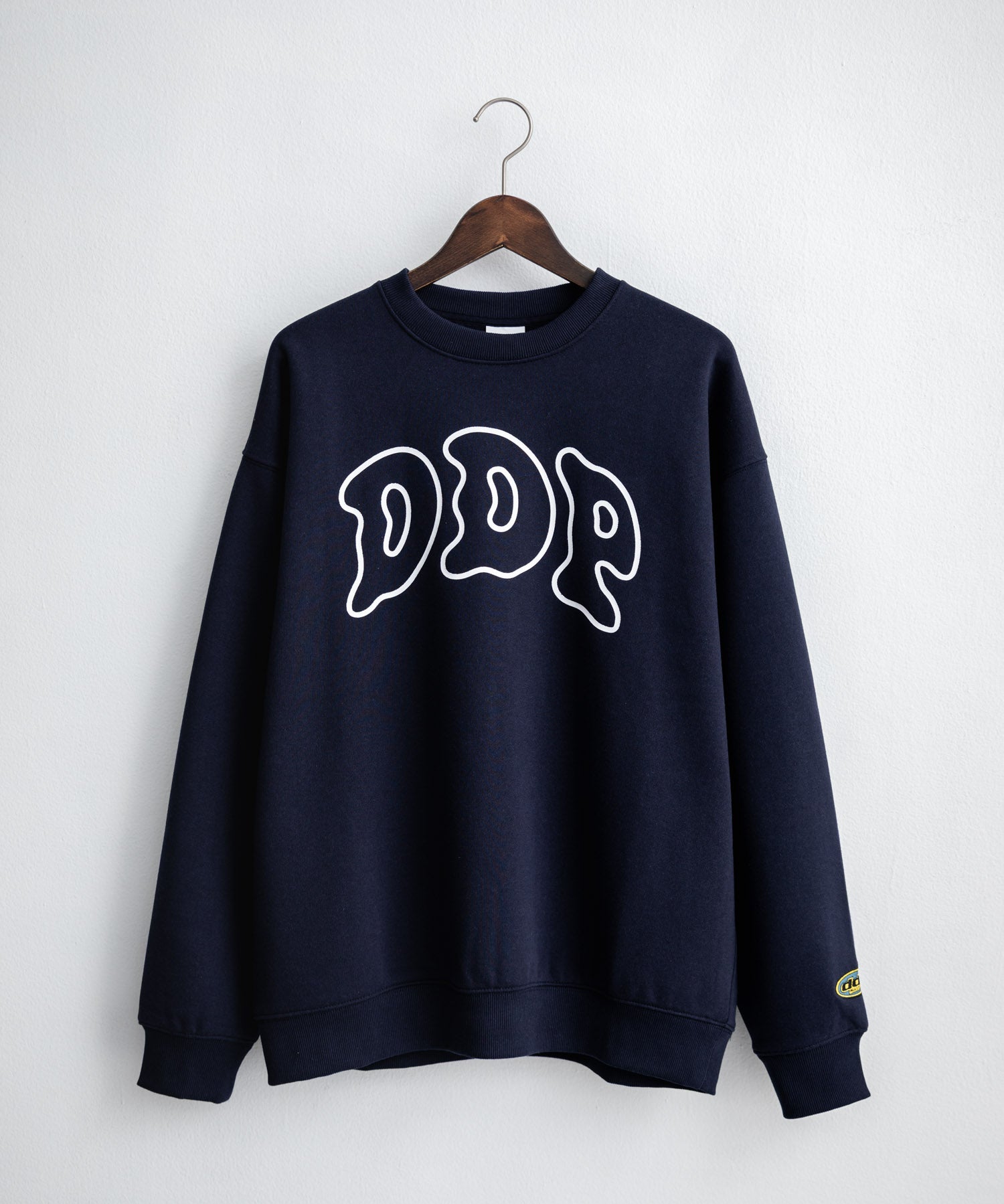 ddp ディーディーピー オーバーサイズグラフィックプリント裏起毛ロゴ刺繍クルーネック長袖トレーナースウェット 16247