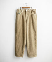 HUF ハフ CROMER CORDUROY PANT ワンポイントロゴ刺繍入りコーデュロイテーパードワイドパンツ 15060