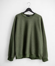 新色追加 Upscape Audience アップスケープオーディエンス 日本製 国産 ウールビックワッフルクルーネックニットソー AUD6570 14125