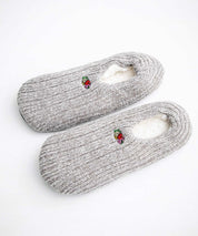 FRUIT OF THE LOOM フルーツオブザルーム 裏ボア刺繍スリッパ/ワンポイントロゴニット室内用スリッパ 15460