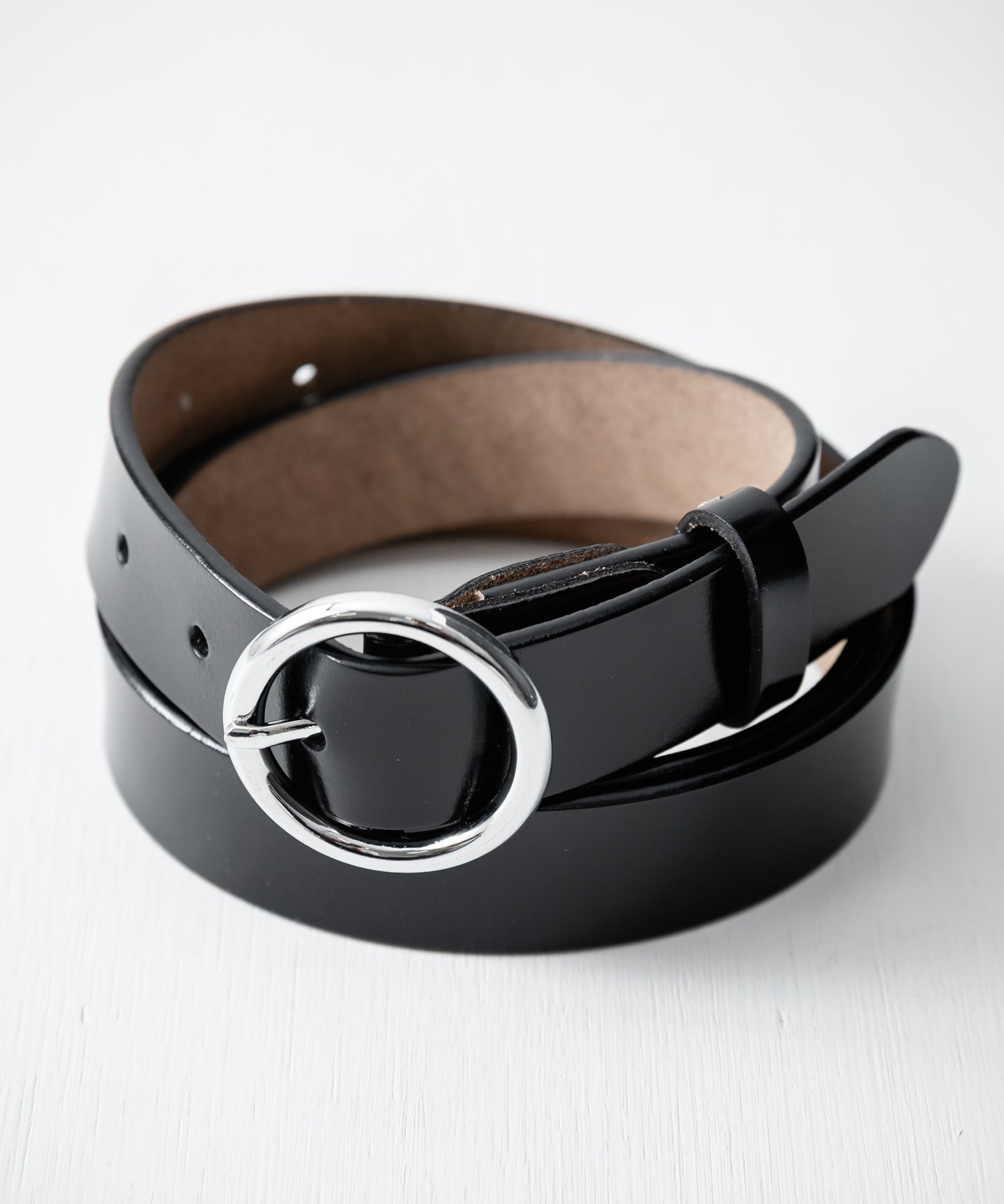 リアルレザー 本革 リングバックルベルト 15727