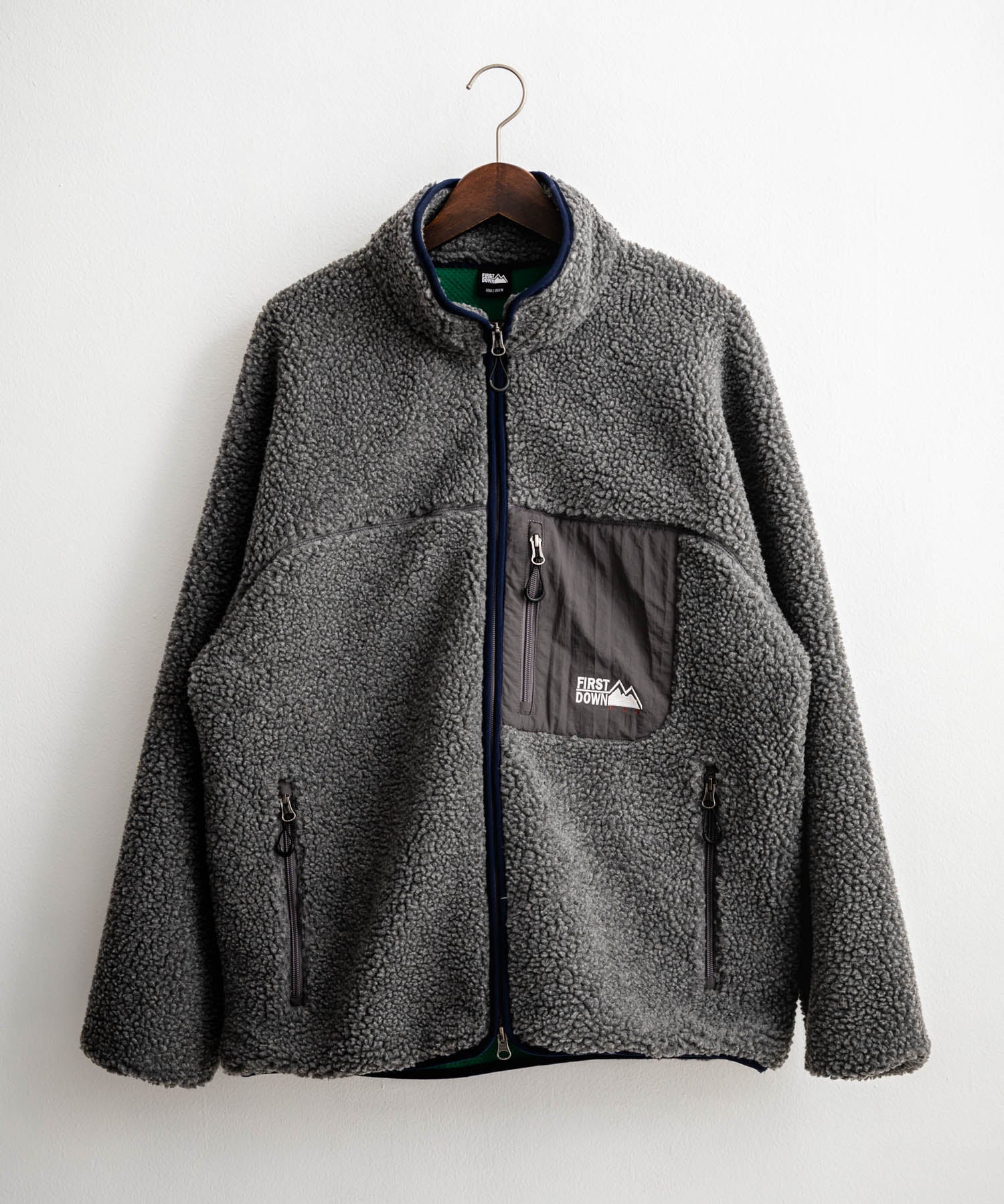 FIRST DOWN ファーストダウン BOA FLEECE JKT ロゴ刺繍タンブリングボアフリースジャケット F942021 14981