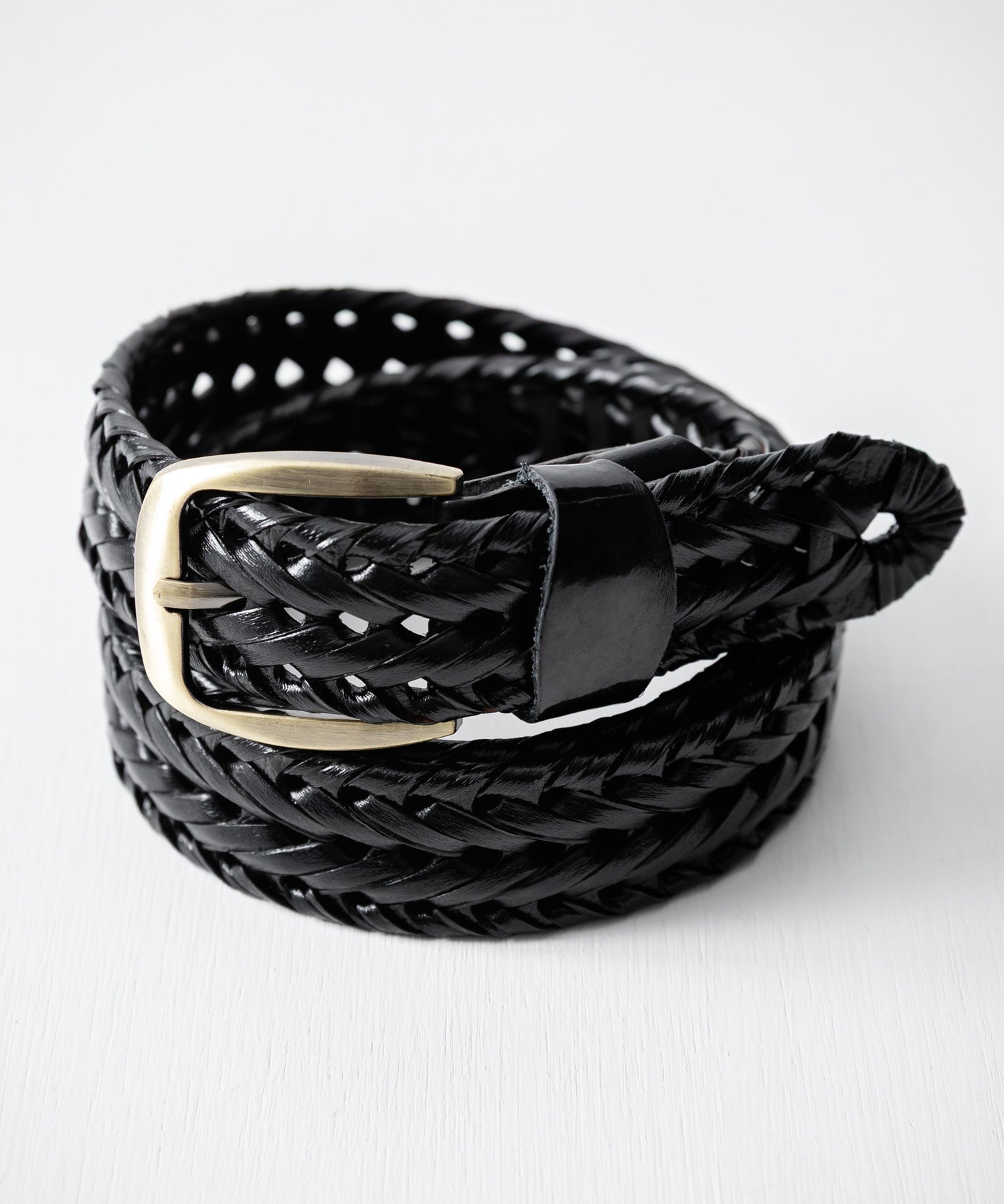 リアルレザー 本革 ラウンドスクエアバックルメッシュベルト 15729