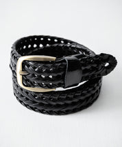 リアルレザー 本革 ラウンドスクエアバックルメッシュベルト 15729