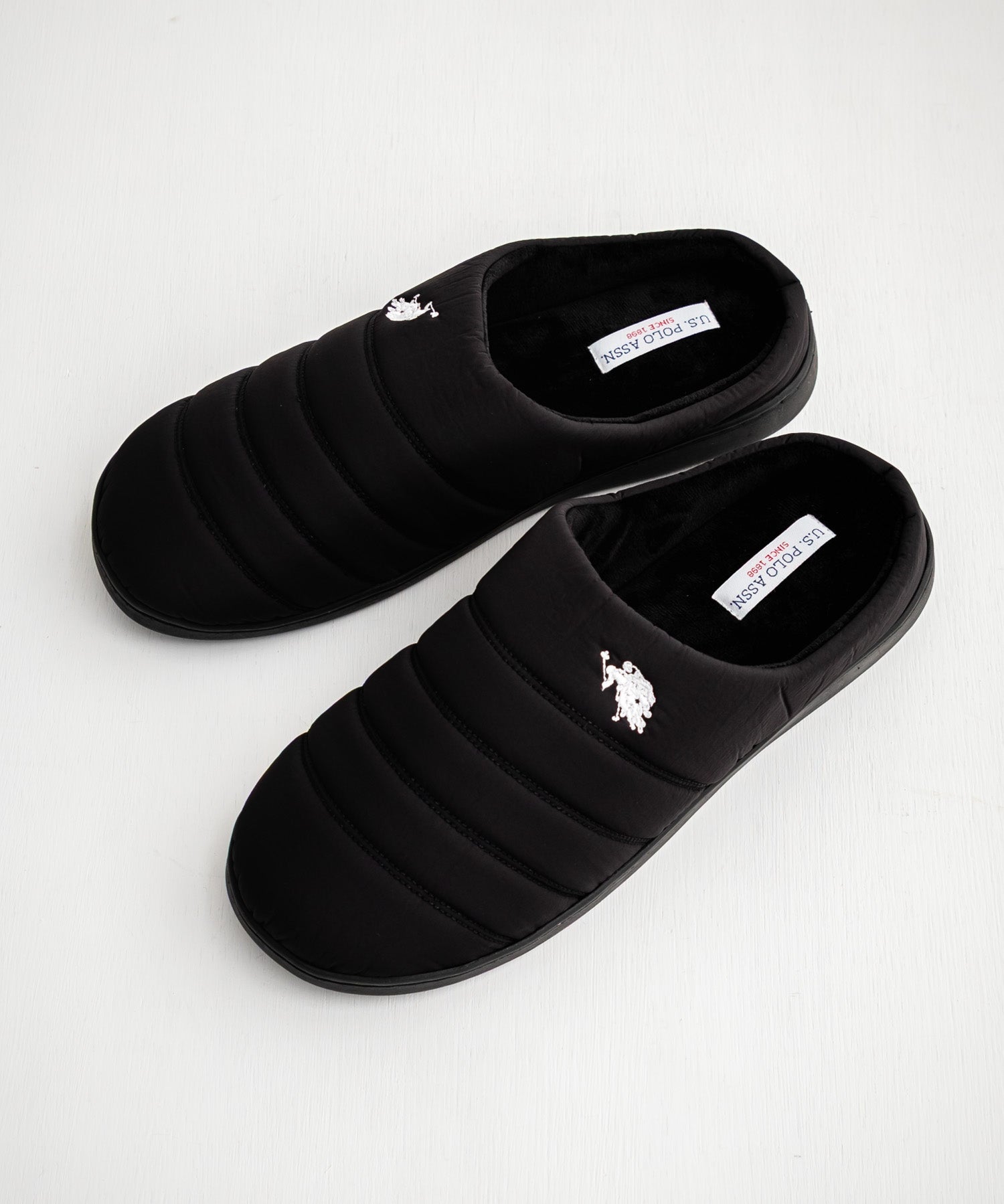 U.S. POLO ASSN. ユーエスポロアッスン ワンポイントロゴ無地/チェック/ストライプモックシューズ 14948
