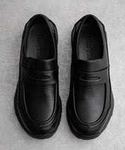 フェイクレザー/スエード厚底スニーカーローファー 15290