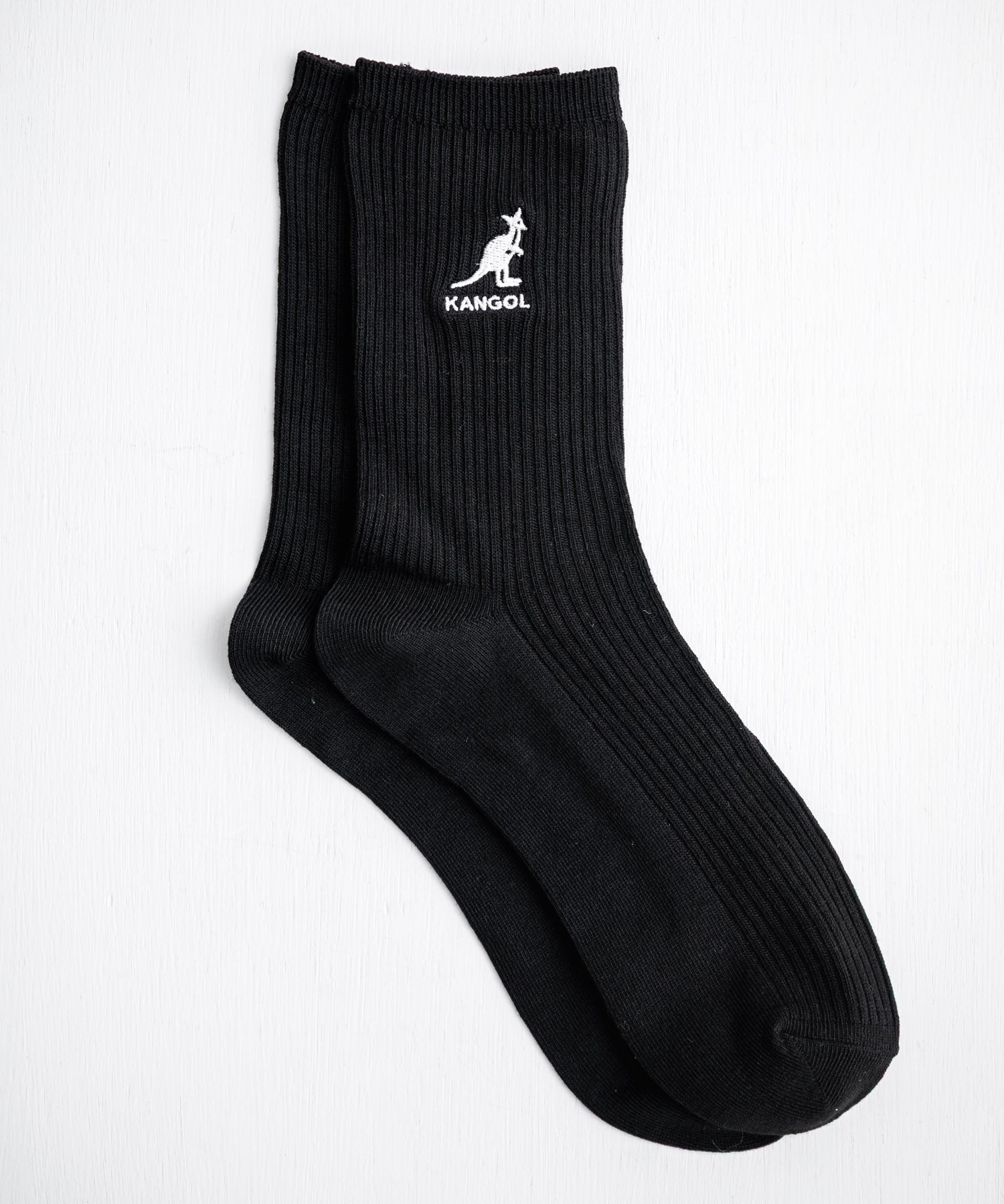 KANGOL カンゴール W's 3P ミドル丈スクールリブソックス/ワンポイント刺繍靴下 15688