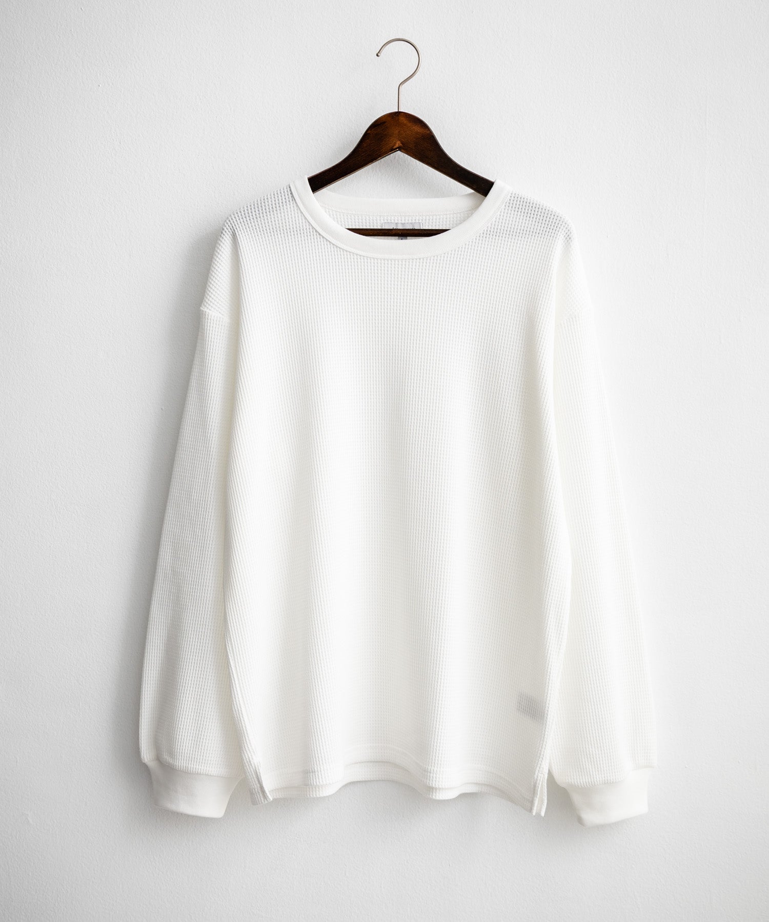 オーバーサイズ T/Cワッフルクルーネック長袖Tシャツ 14621