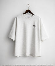 MLB メジャーリーグベースボール 接触冷感UVカットオーバーサイズワンポイントロゴプリント半袖Tシャツ 15530